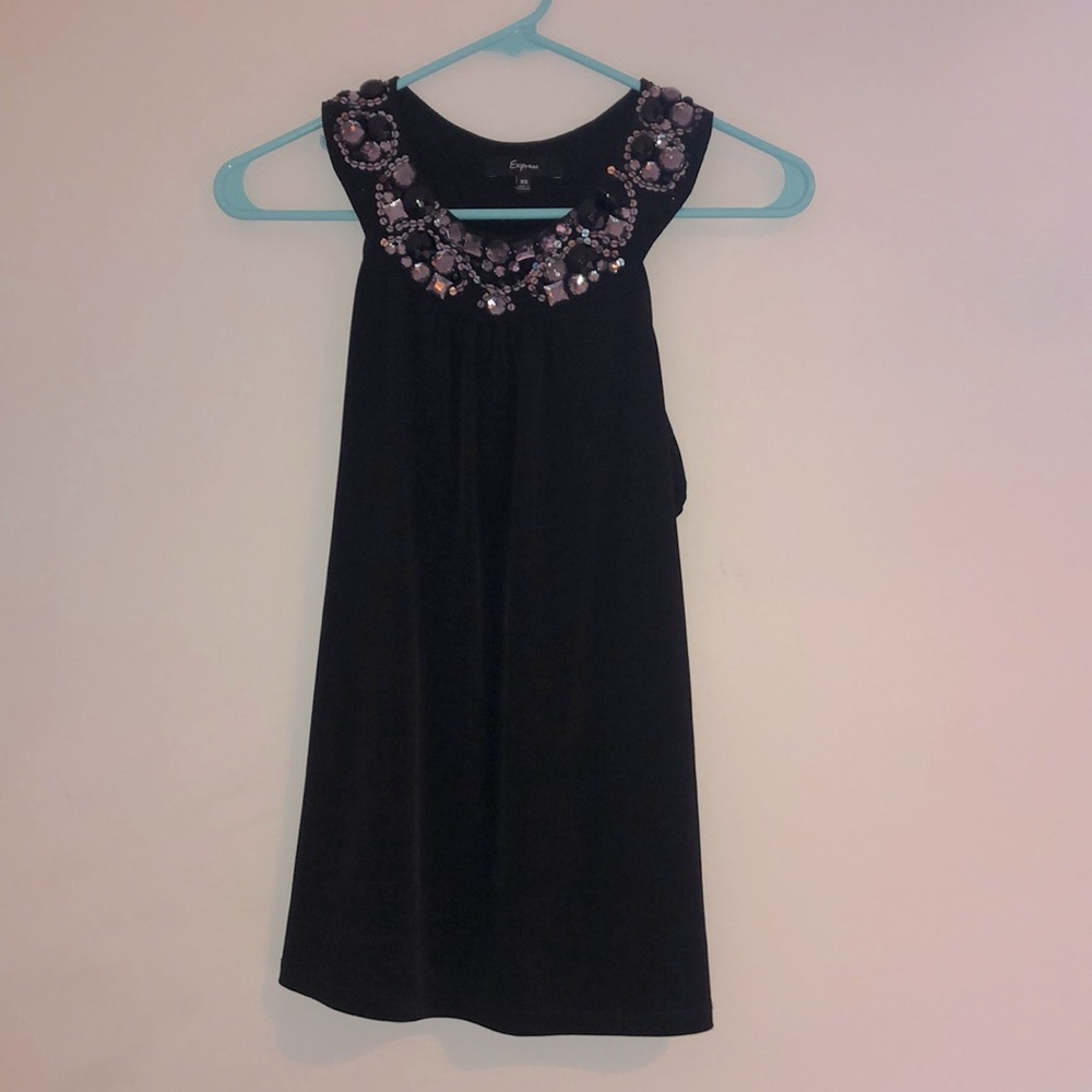 From Express Beautiful embellished T back shirt.